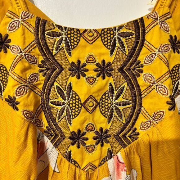 Anthropologie One September Womens Paradiso Koy Fish Maxi Dress Small Yellow - Picture 7 of 13